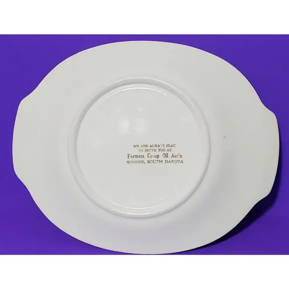 Salem China Company RAREVtg SERVING PLATTER Winner, SD Stamped Embroider Floral - Picture 3 of 9